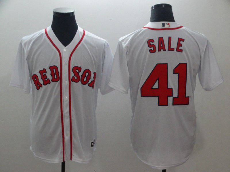 Men Boston Red Sox 41 Sale White Game MLB Jerseys